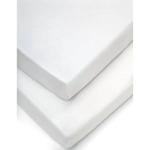 Mamas & Papas Pram Fitted Sheet 2 Pack - White (2 FOR 1) TOTAL 4PCS