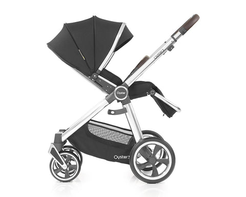 (BabyStyle) Oyster3- Caviar/Mirror Stroller + CAR SEAT Travel System ( JANUARY SALE)